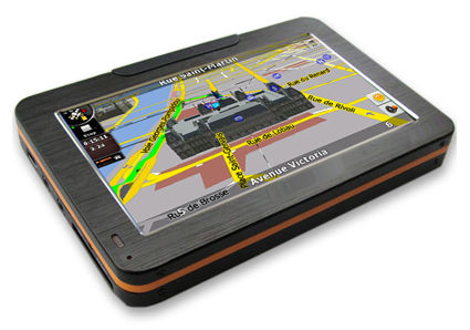 4.3 inci Portable Vehicle Navigator GPS V4302 Dukungan BT,AV-IN,FM,Multimedia Player